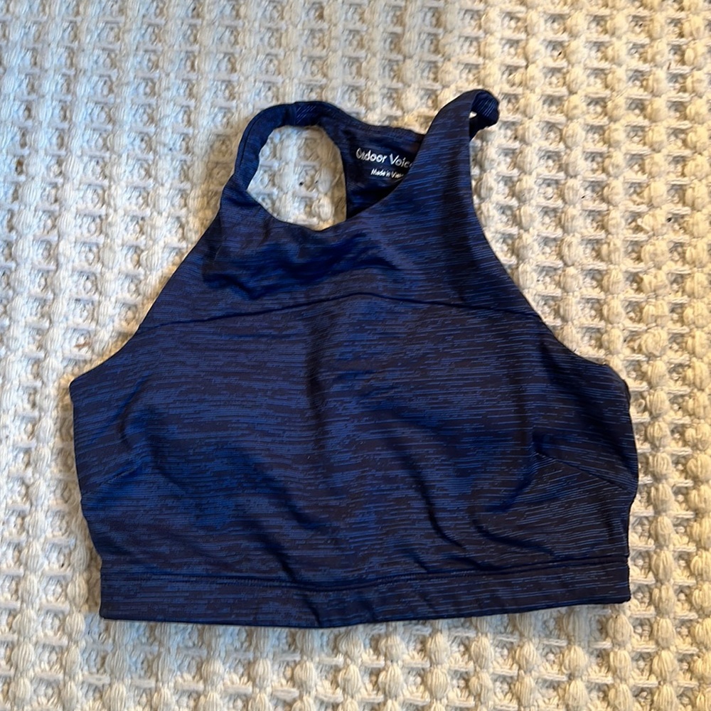 Outdoor Voices Navy Heather Sports Bra